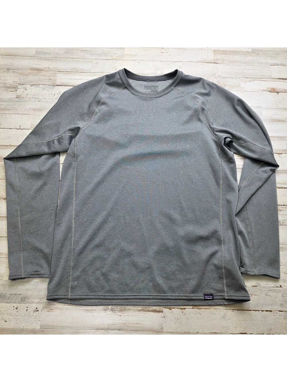 Patagonia Capilene Midweight Polartec Baselayer Men's L Gray Long Sleeve Shirt
